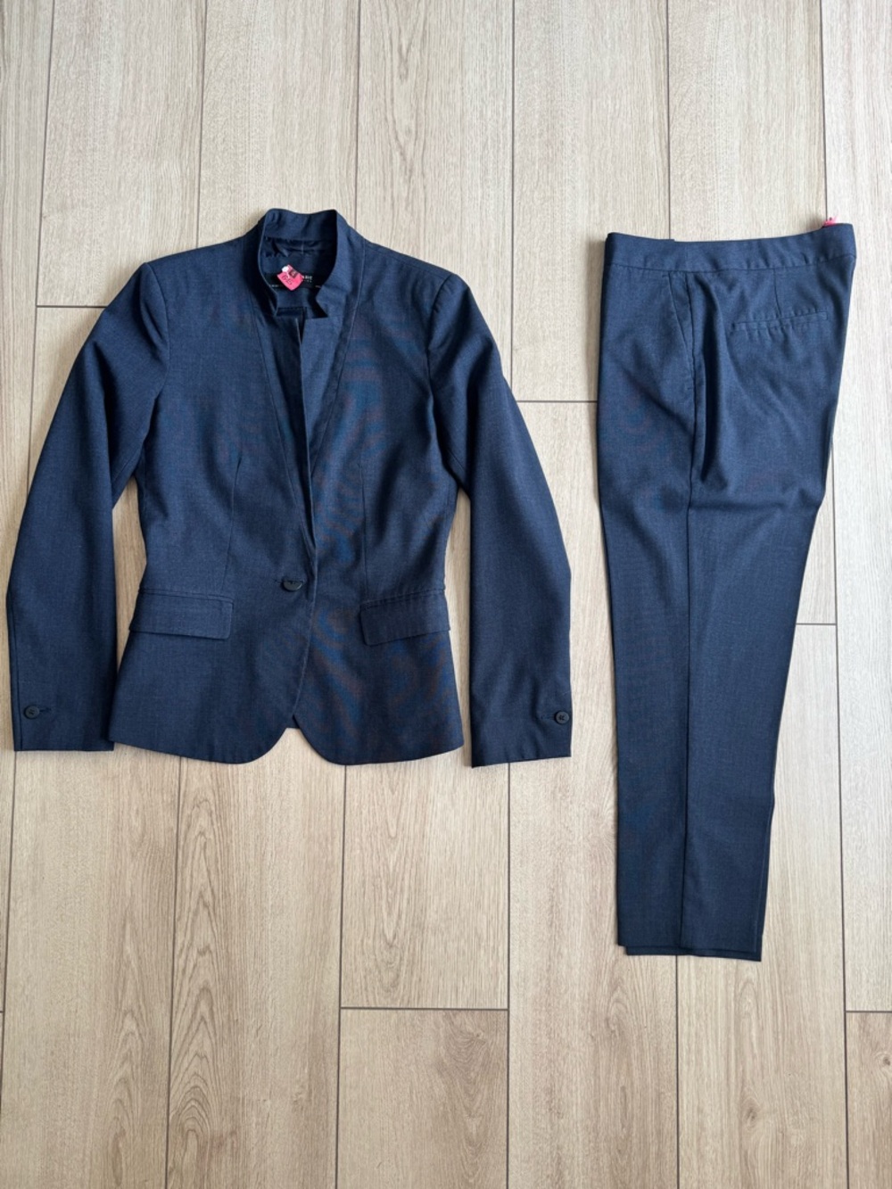 Zara Blue Women's Blazer and Ankle Pants Suit Set